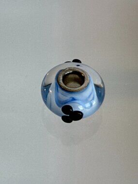 Disney Chamilia Mickey Mouse Ble Glass Sterling Silver 925 Bead Charm